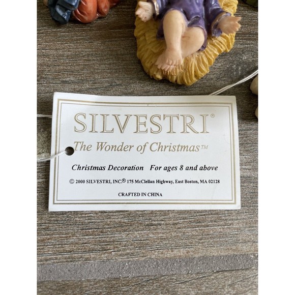 SILVESTRI Christmas Nativity 10 Pieces Heavy Resin Manger in Original Box - Picture 5 of 5